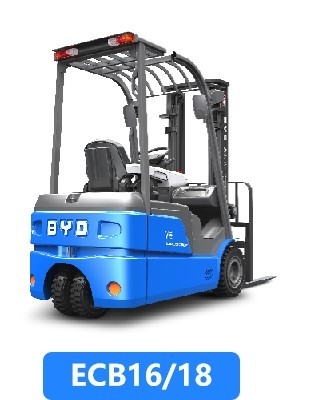 BYD's vier pivot balans gewicht 1.6-1.8 ton zuiver elektrische vorkheftruck voor Dual Drive