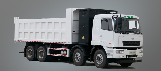 Geely Reclame 5,6-meter kofferbak, M5 platte top, 8X4350 graden batterij vervangen, dubbele motor, 7DM zuiver elektrische dump truck
