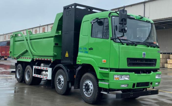 China Geely, CATL-batterij, 282 graden batterijwisseling, 8X4 zuiver elektrische dumptruck M7 voor stedelijk afvalvervoer