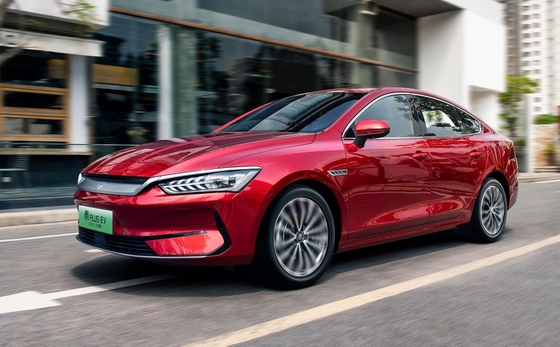 BYD's bestverkopende pure elektrische familie sedan, Qin plus EV, heeft een bereik van 500KM.