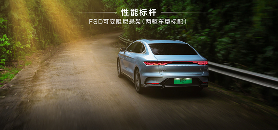BYD's vlaggenschip zuiver elektrische sedan, de Han EV, heeft een ultra lange actieradius van 715 km met vierwielaandrijving.