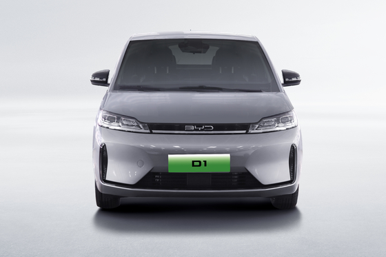 China maakte 418KM zijdelingse schuifdeur BYD D1 pure elektrische sedan gedeelde auto
