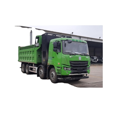 Gemaakt in China, CATL batterij 422 graden opladen versie, 8X4 zuiver elektrische dump truck M7 platte top voor stedelijk afval transport